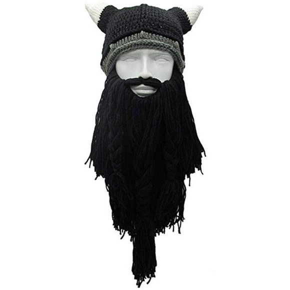 Other - Halloween Costume Knit Mask Wig Beard Hat